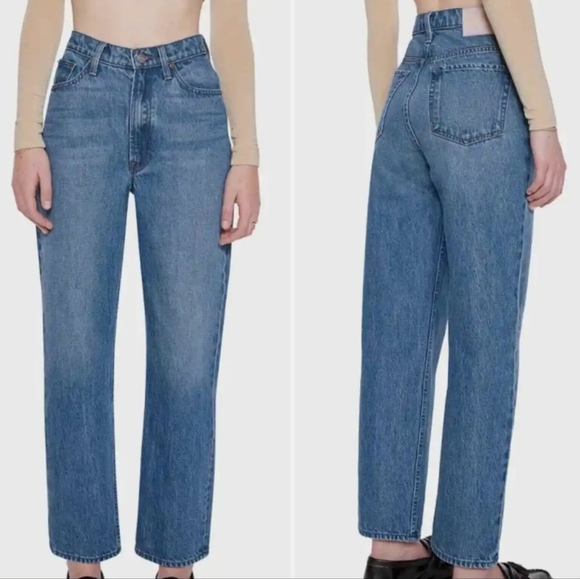 MOTHER Size 29 High Waist Double Stack Ankle Straight Jeans Delicious Memories - Picture 4 of 12